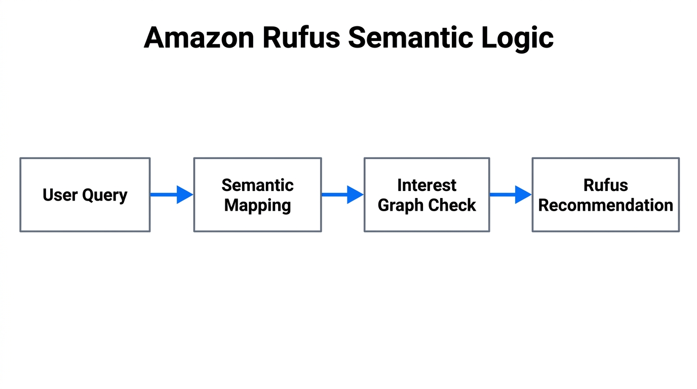 How Amazon Rufus processes user intent through the semantic AI layer.
