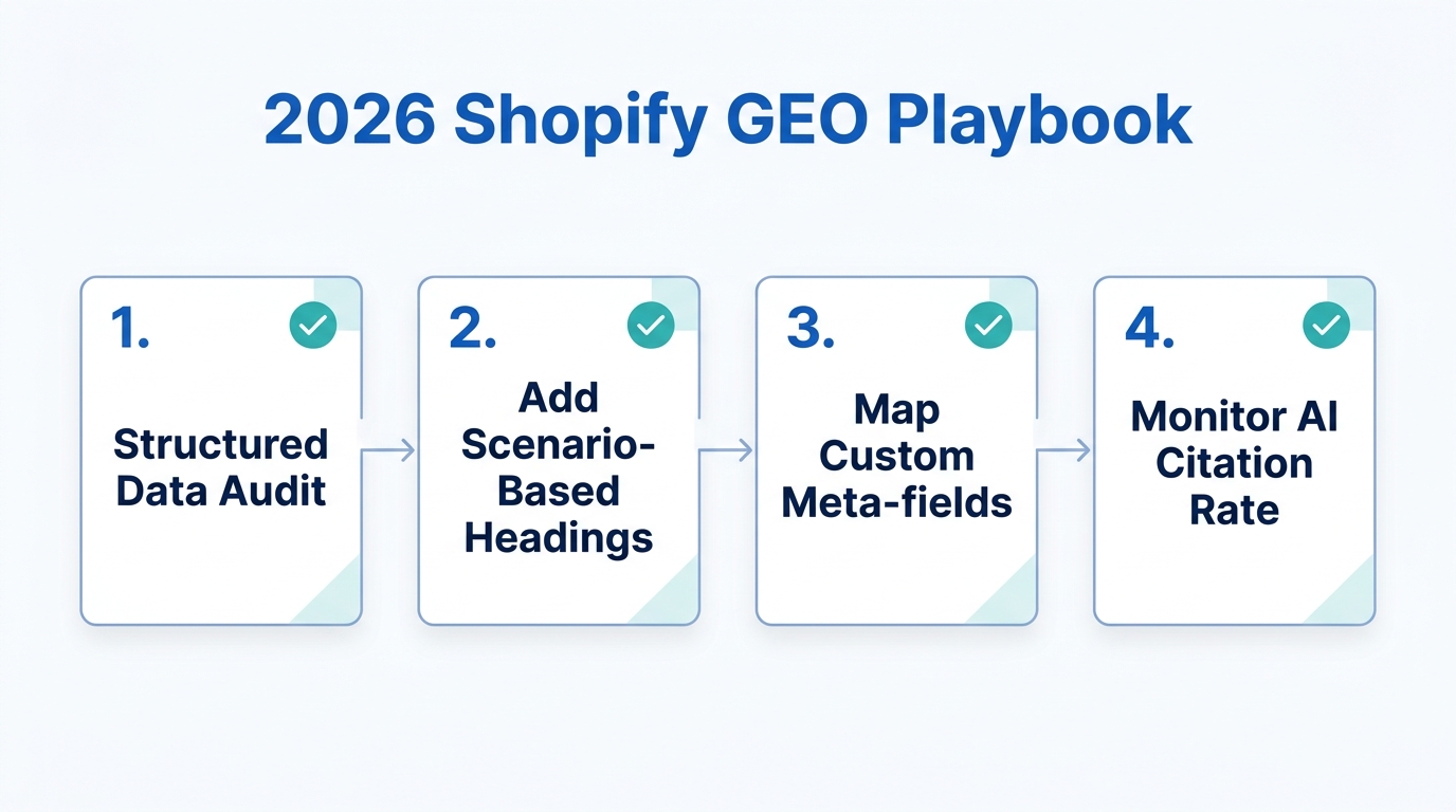 Step-by-step implementation guide for Shopify Generative Engine Optimization.