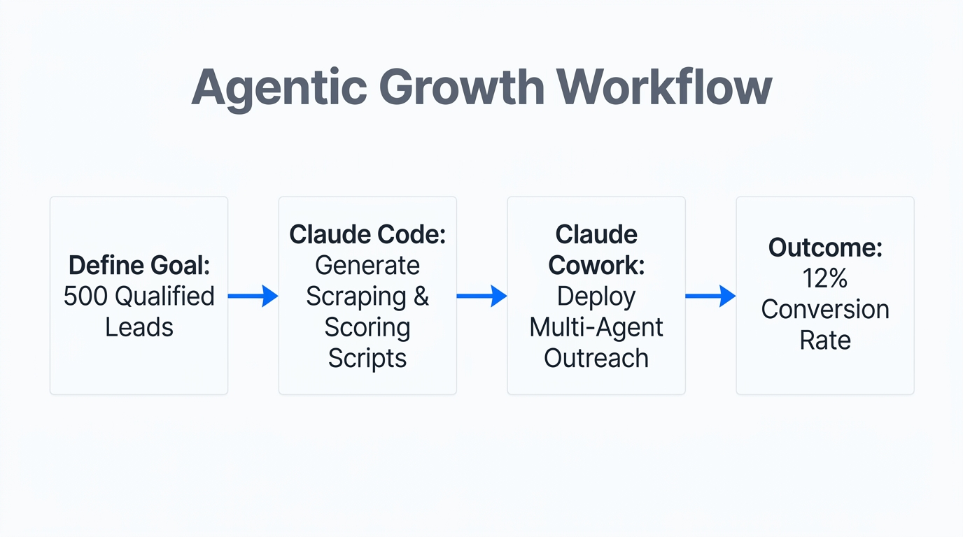 A step-by-step flowchart of the agentic AI growth process.