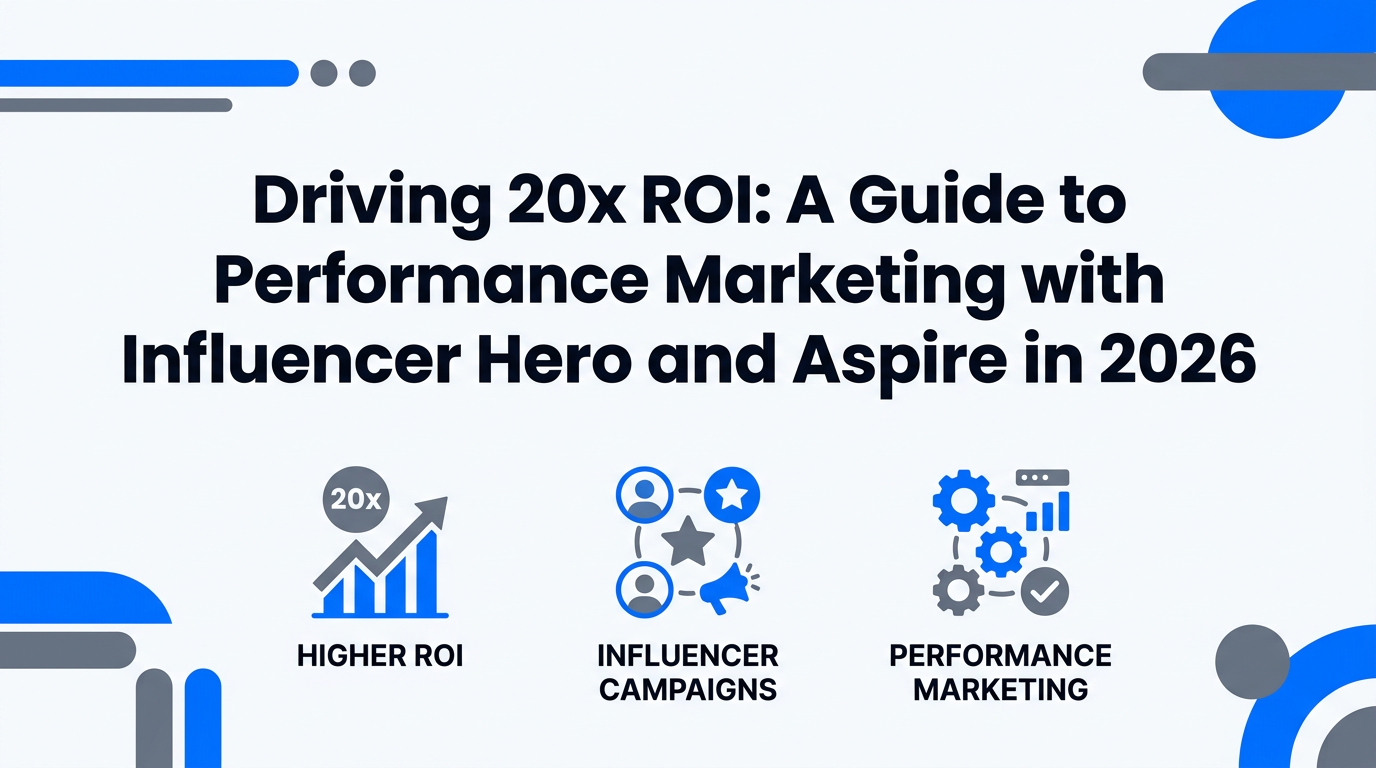 Driving 20x ROI: A Guide to Performance Marketing with Influencer Hero and Aspire in 2026