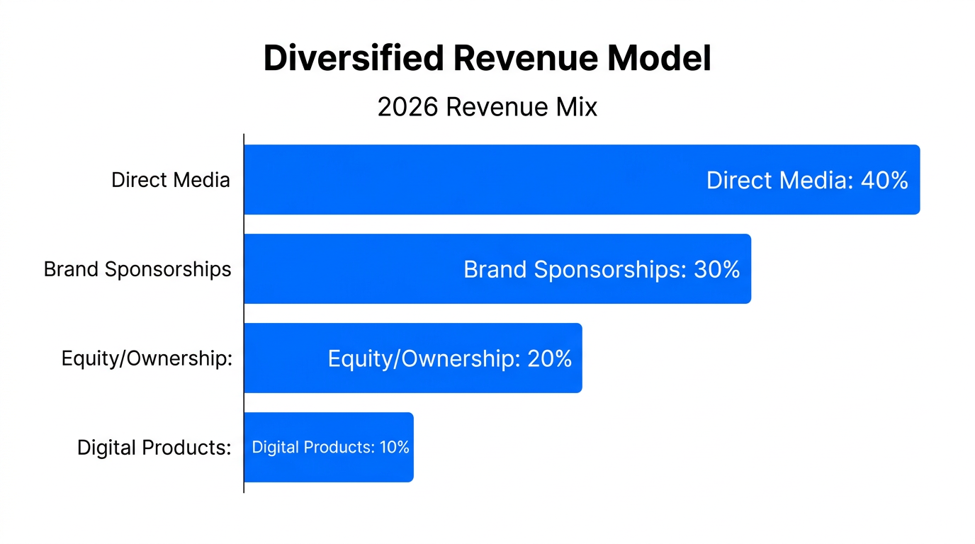 Optimal revenue distribution for modern personal brands.