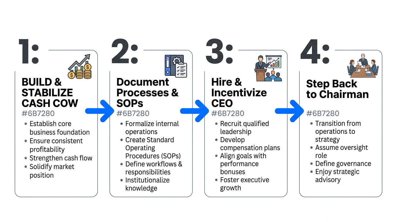 The four-stage roadmap to becoming a multipreneur chairman.