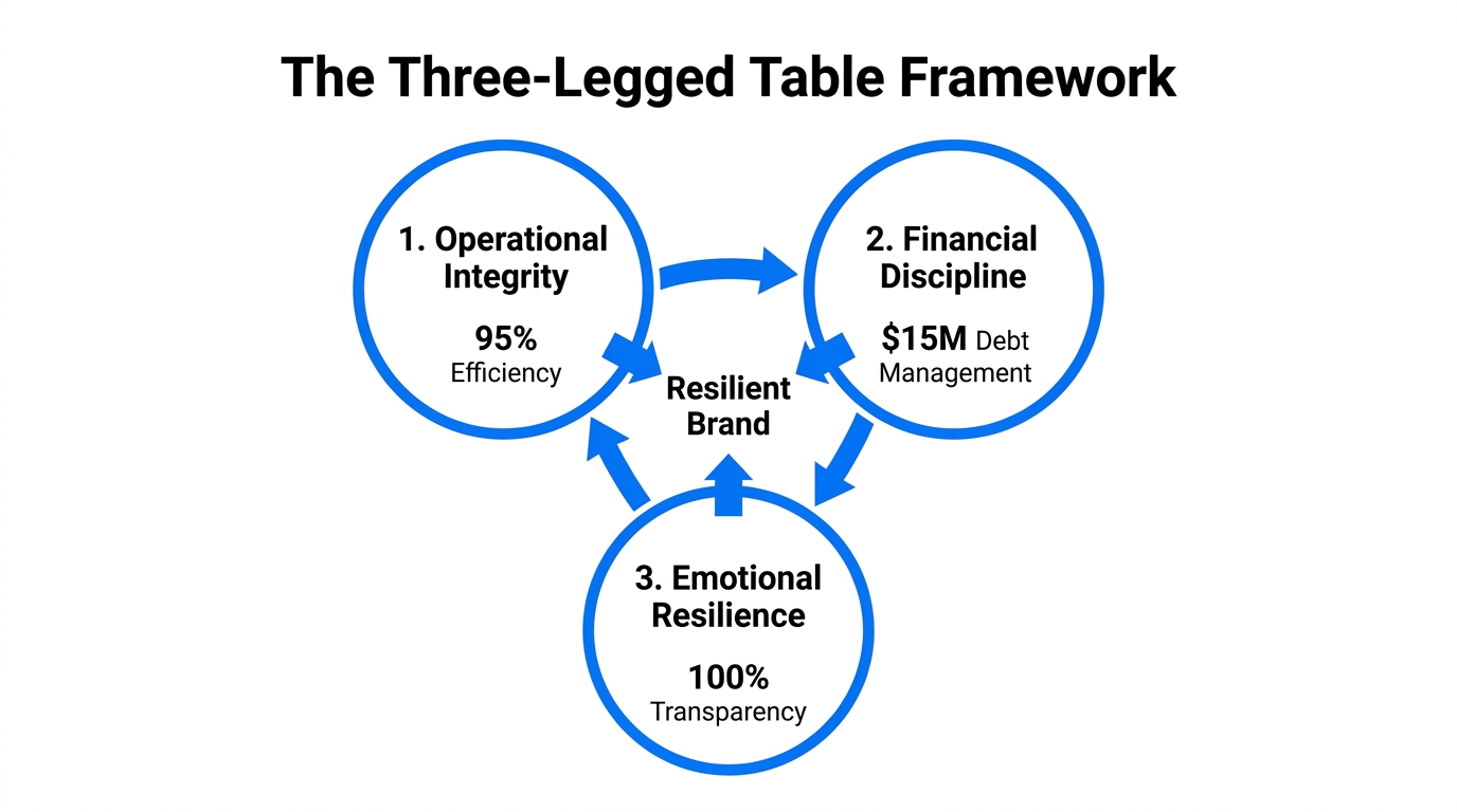 The three pillars required to build a resilient business foundation.