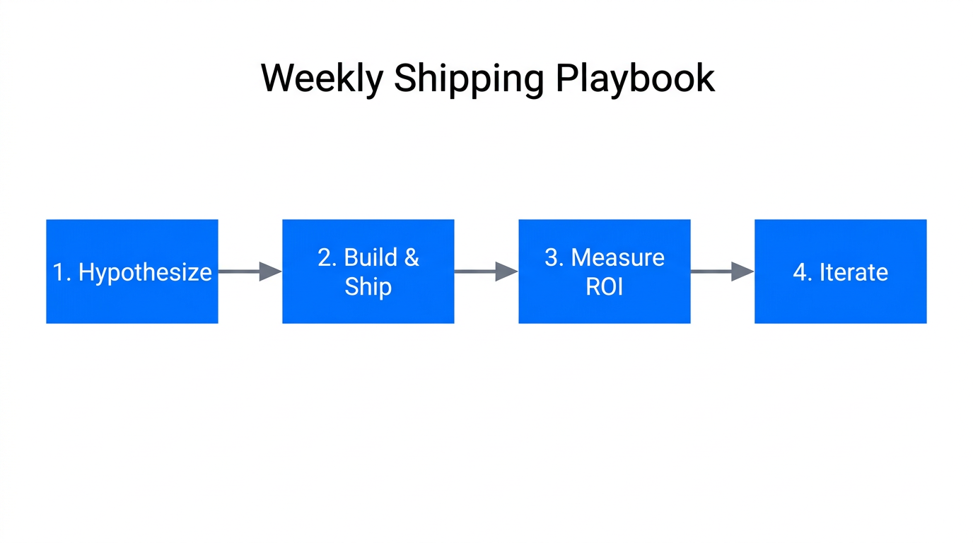 The four-step cycle for maintaining a high-volume shipping cadence.