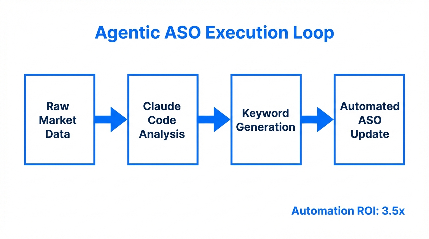Agentic ASO workflow using Claude Code for automated store updates.