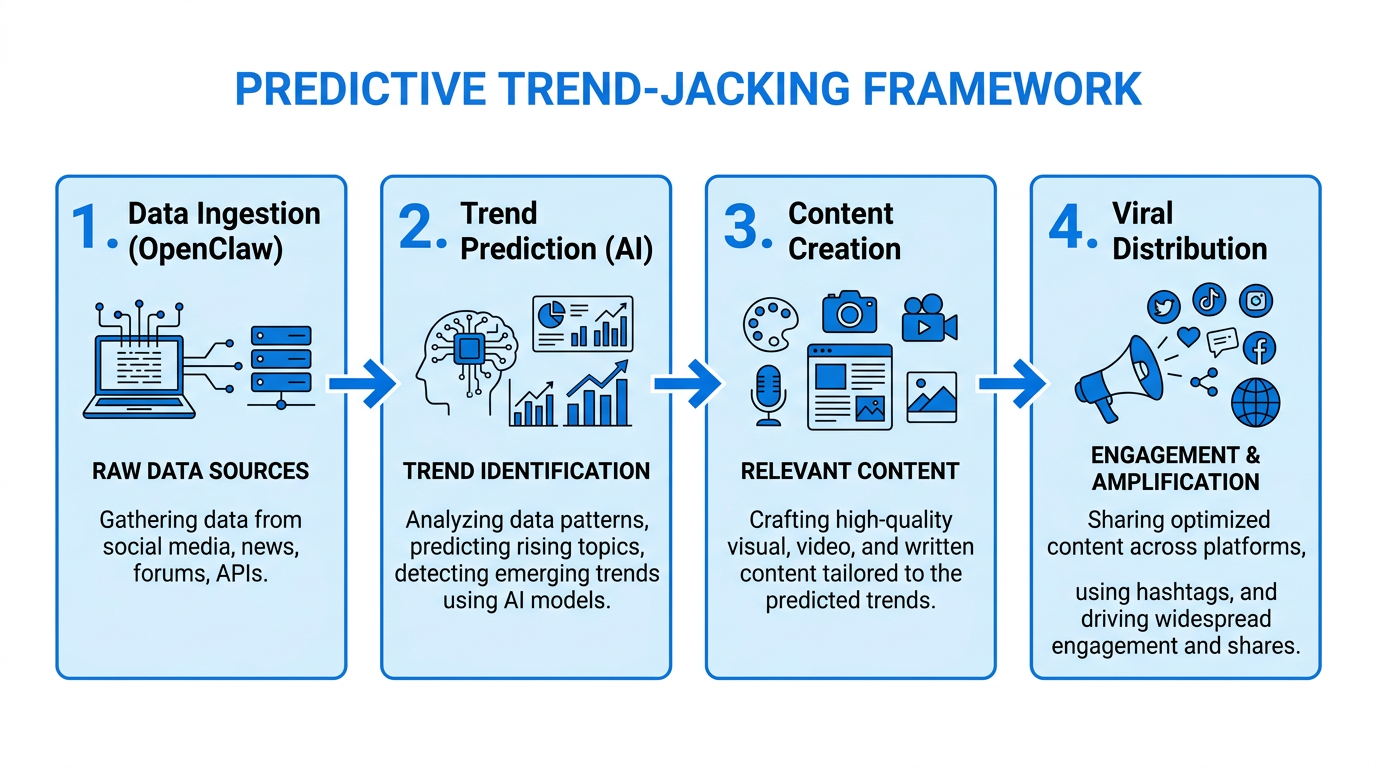 A four-step lifecycle for predicting trends and distributing content.