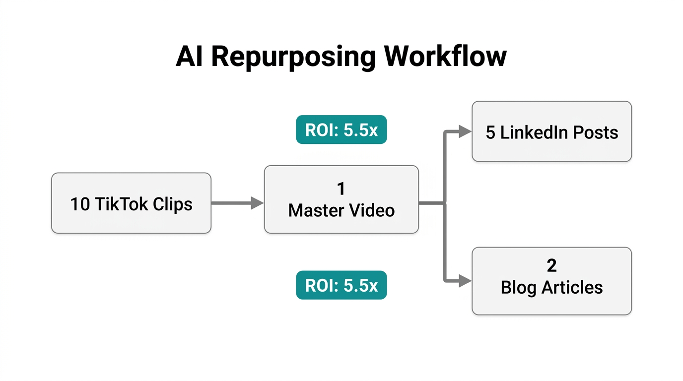How AI automates the expansion of single assets into multi-platform content.