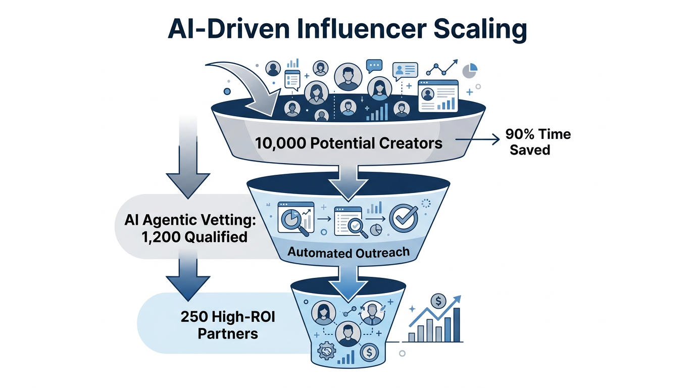 How AI agents streamline the influencer vetting and recruitment process.