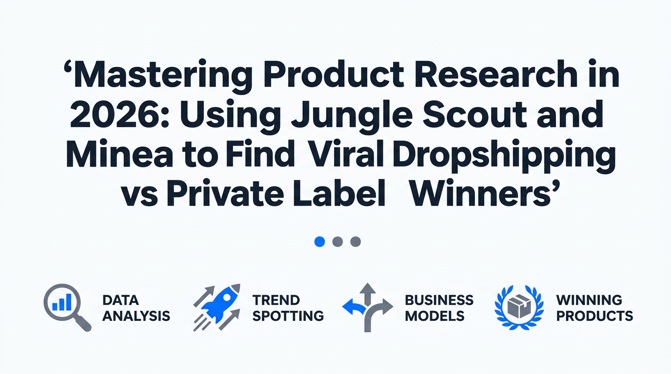Mastering Product Research in 2026: Using Jungle Scout and Minea to Find Viral Dropshipping vs Private Label Winners