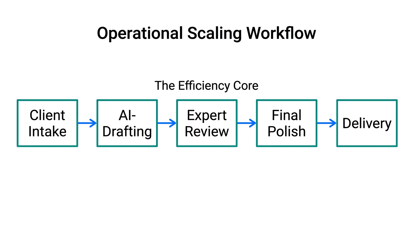 The operational workflow required to scale without increasing headcount.