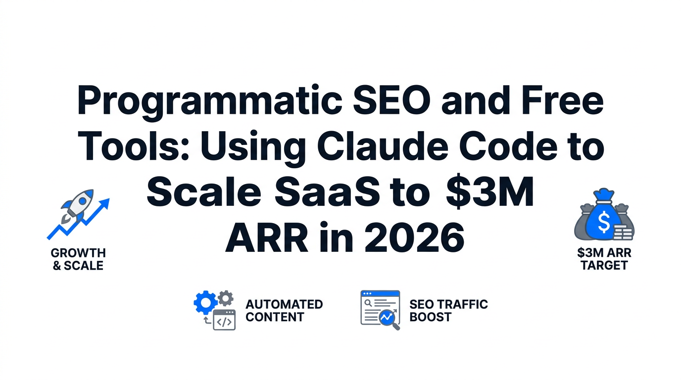 Programmatic SEO and Free Tools: Using Claude Code to Scale SaaS to $3M ARR in 2026