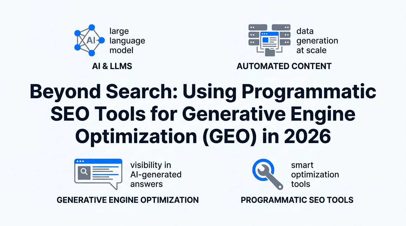 Beyond Search: Using Programmatic SEO Tools for Generative Engine Optimization (GEO) in 2026