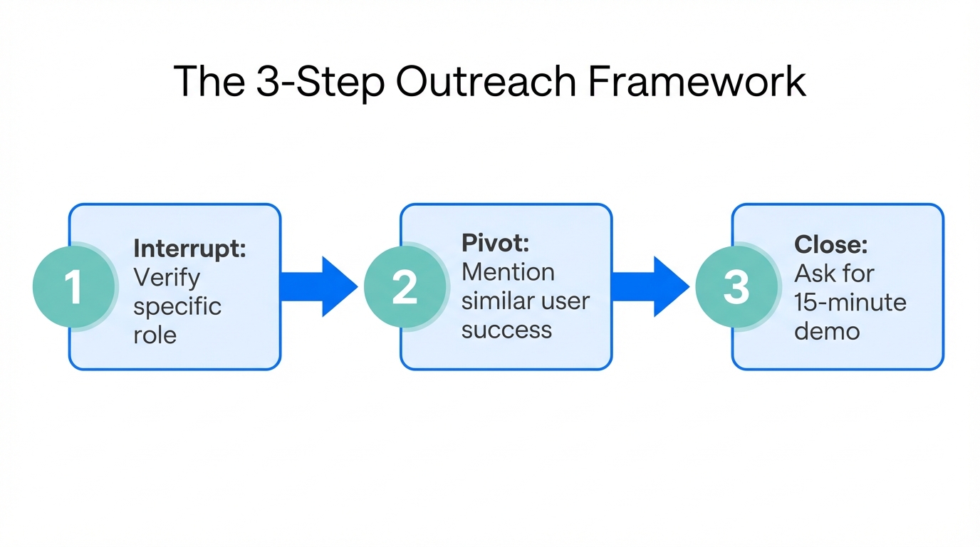 The three-step framework used for high-conversion B2B sales calls.