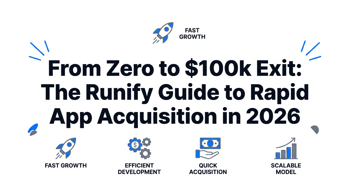 From Zero to $100k Exit: The Runify Guide to Rapid App Acquisition in 2026