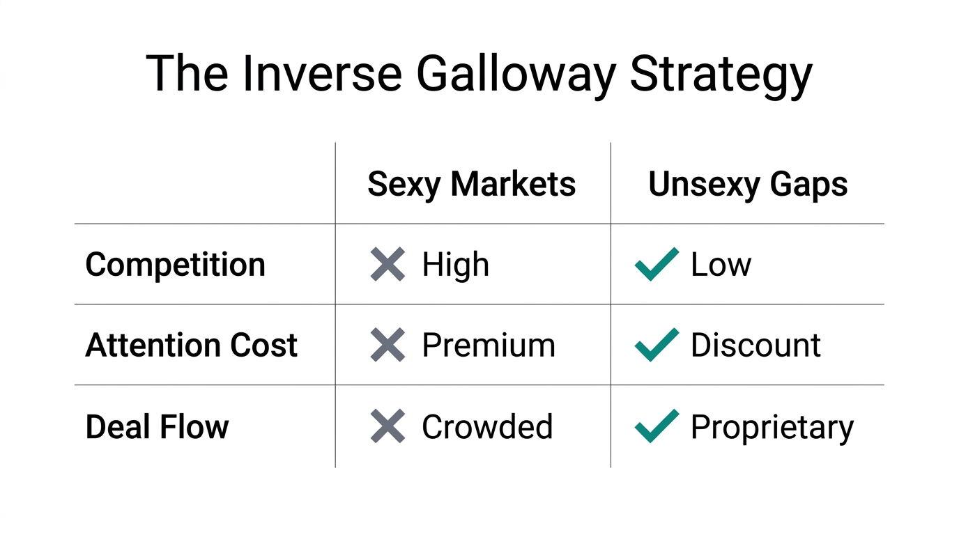 Comparison of market competition and ROI using the Inverse Galloway Principle.
