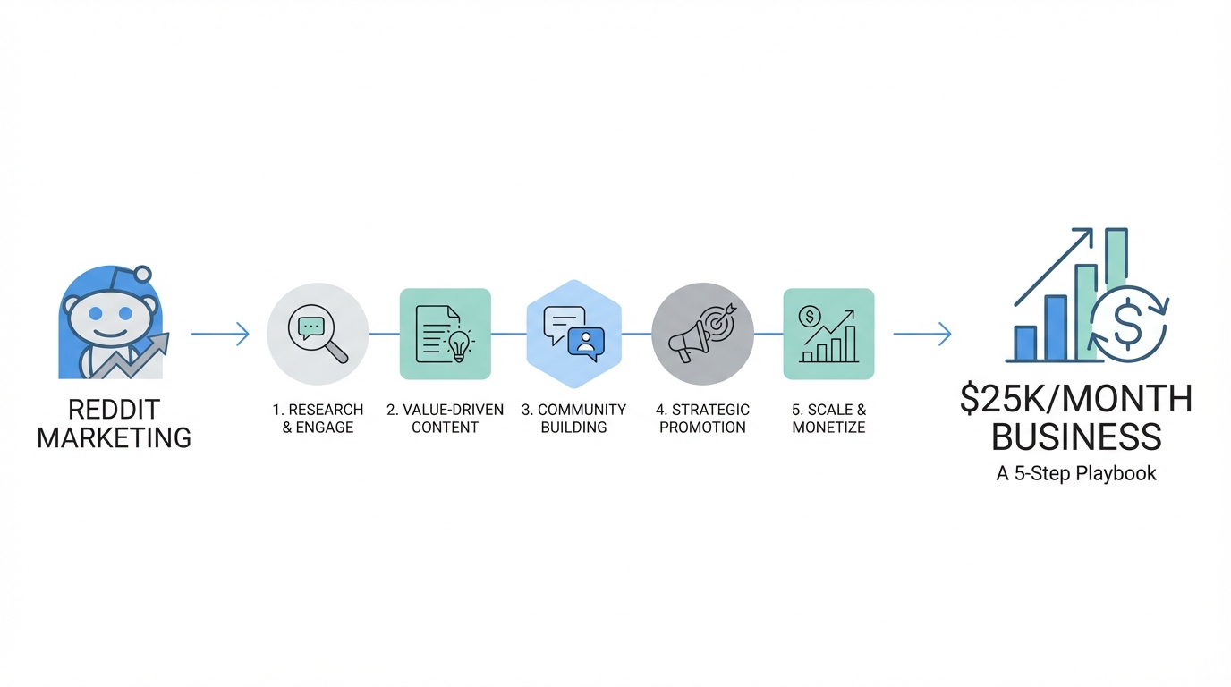 Reddit Marketing Strategy: A 5-Step Playbook to Build a $25K/Month Business