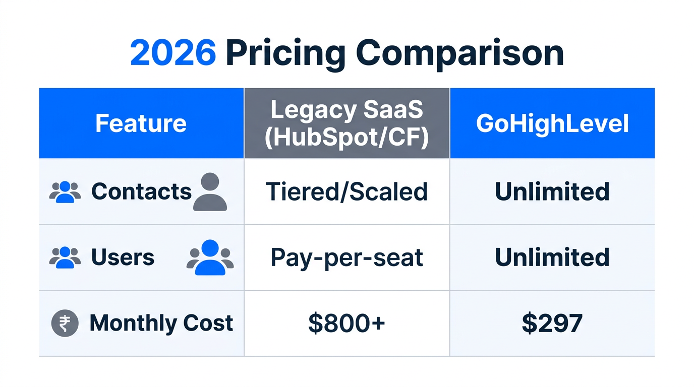 A cost comparison between legacy metered pricing and flat-rate consolidation.