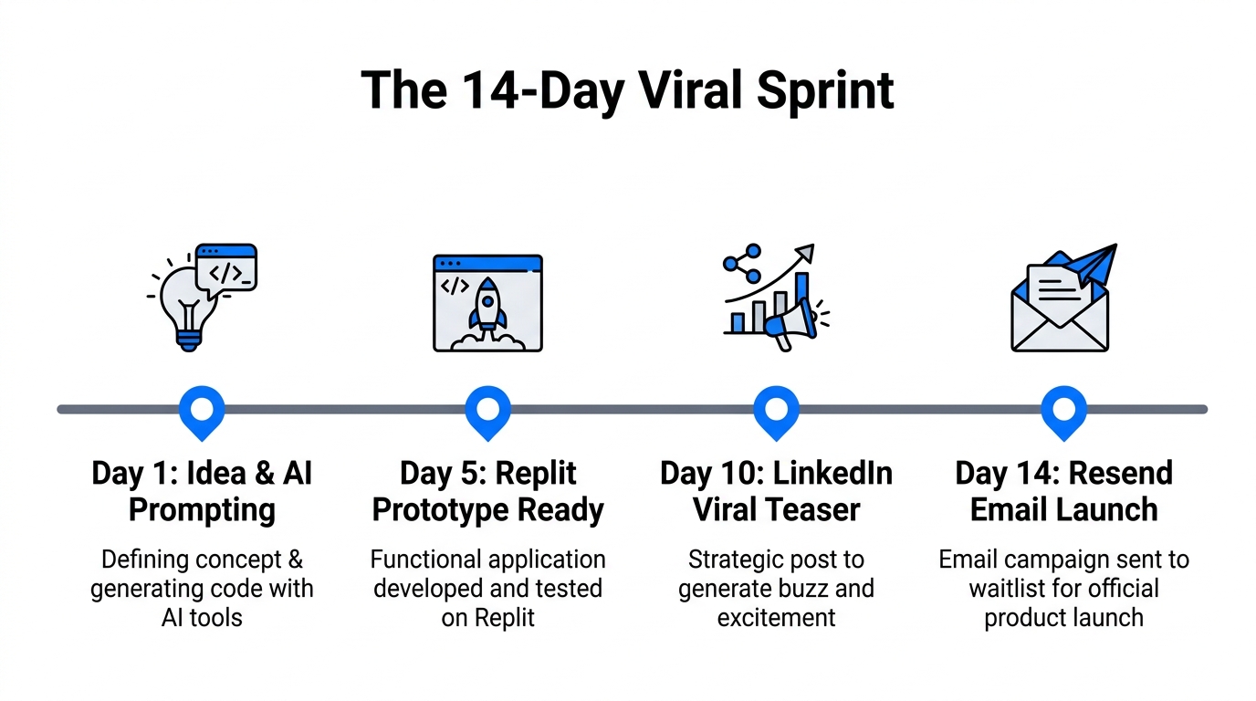 A 14-day roadmap for building and launching a viral brand.