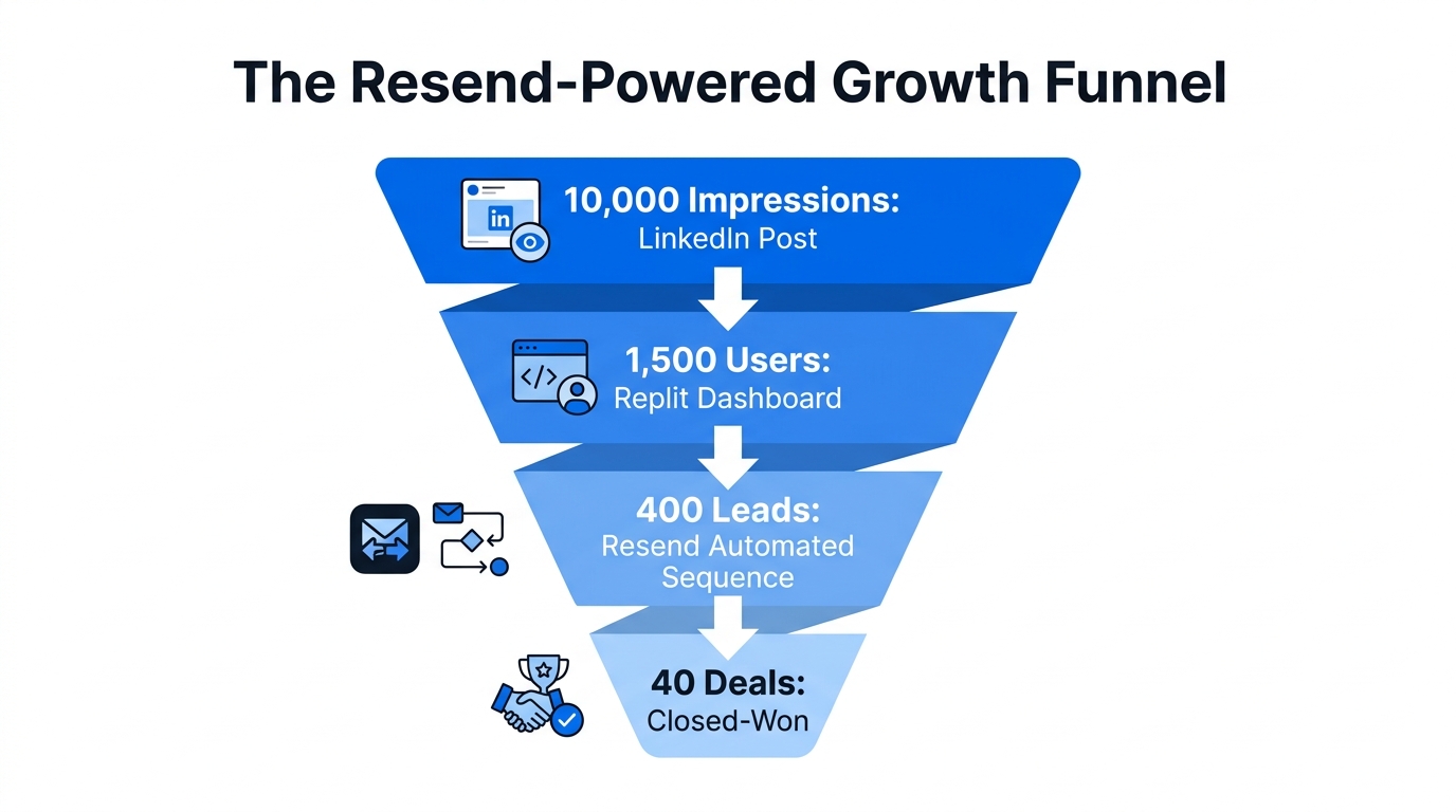 Conversion metrics from viral LinkedIn content to closed B2B deals.