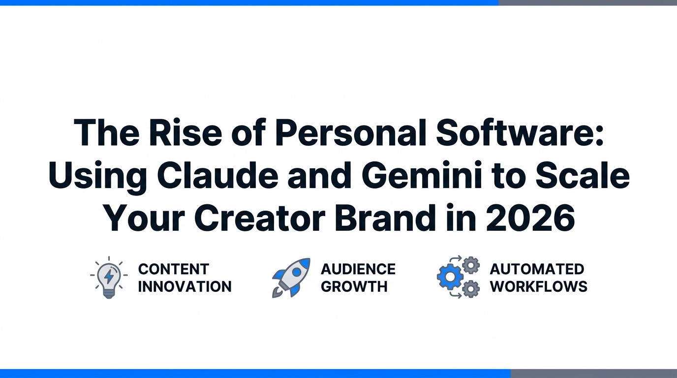 The Rise of Personal Software: Using Claude and Gemini to Scale Your Creator Brand in 2026