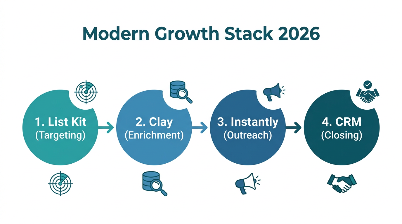 The integrated 2026 growth stack for high-performance outbound sales.