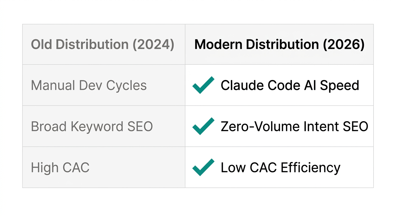 Comparing traditional SaaS distribution with 2026 AI-driven strategies.