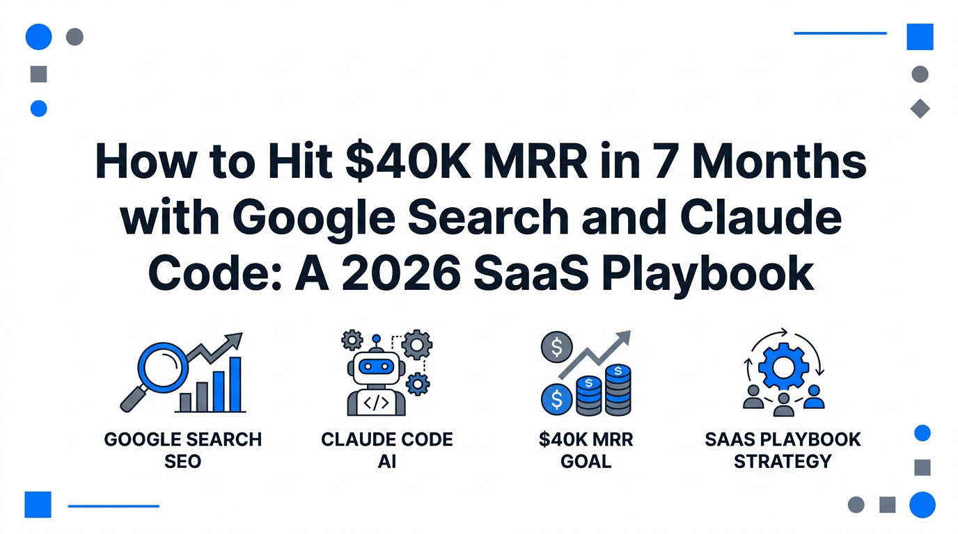 How to Hit $40K MRR in 7 Months with Google Search and Claude Code: A 2026 SaaS Playbook