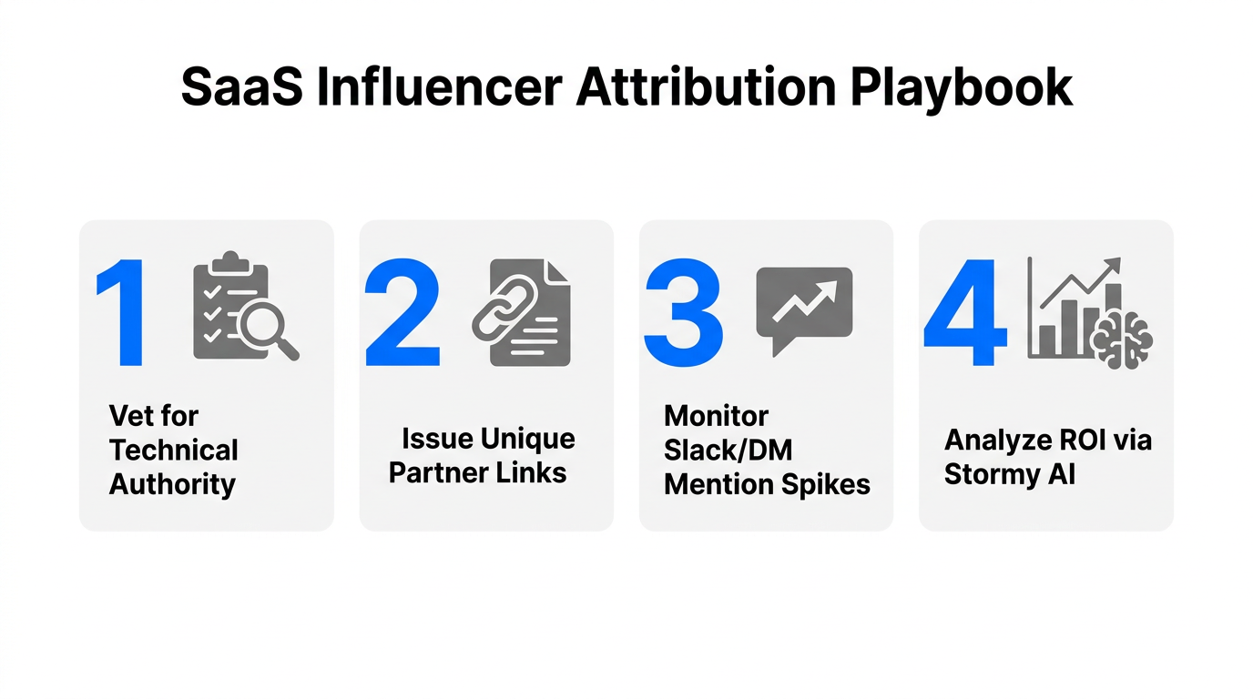 A four-step framework for tracking and optimizing influencer campaign ROI.