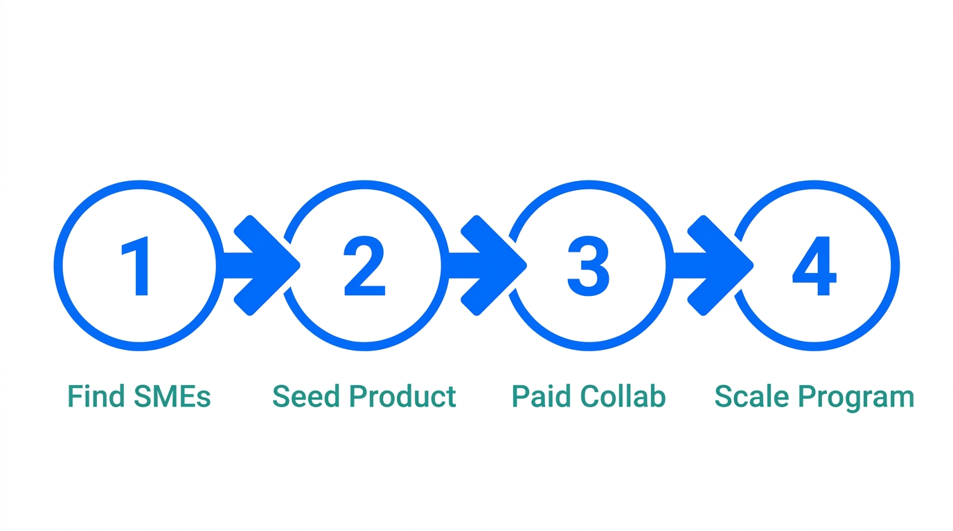 The 2026 SaaS influencer playbook implementation steps.