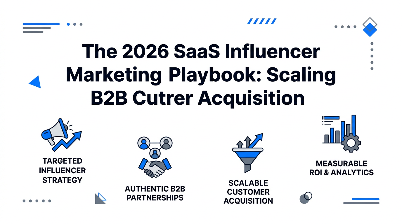 The 2026 SaaS Influencer Marketing Playbook: Scaling B2B Customer Acquisition