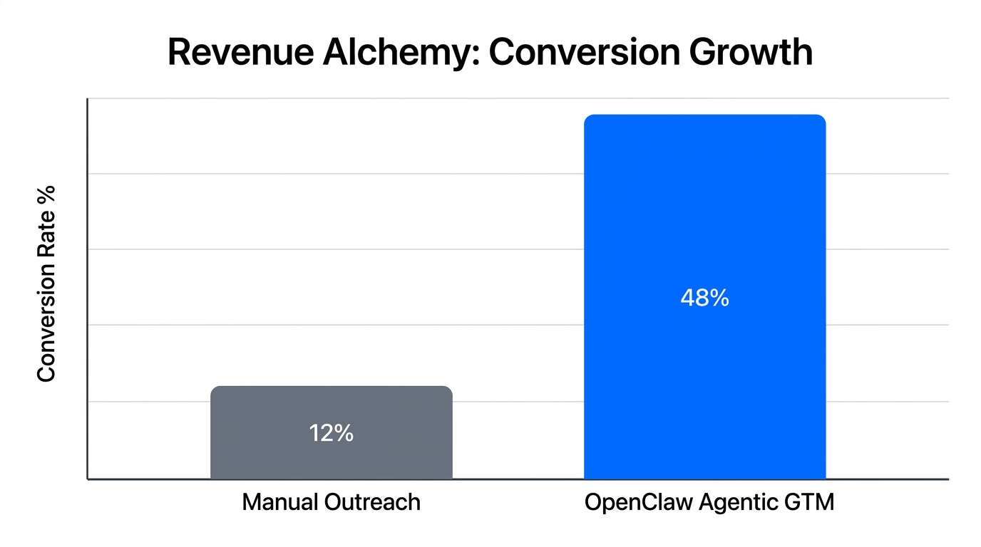 Case study data comparing manual outreach versus OpenClaw agent efficiency.