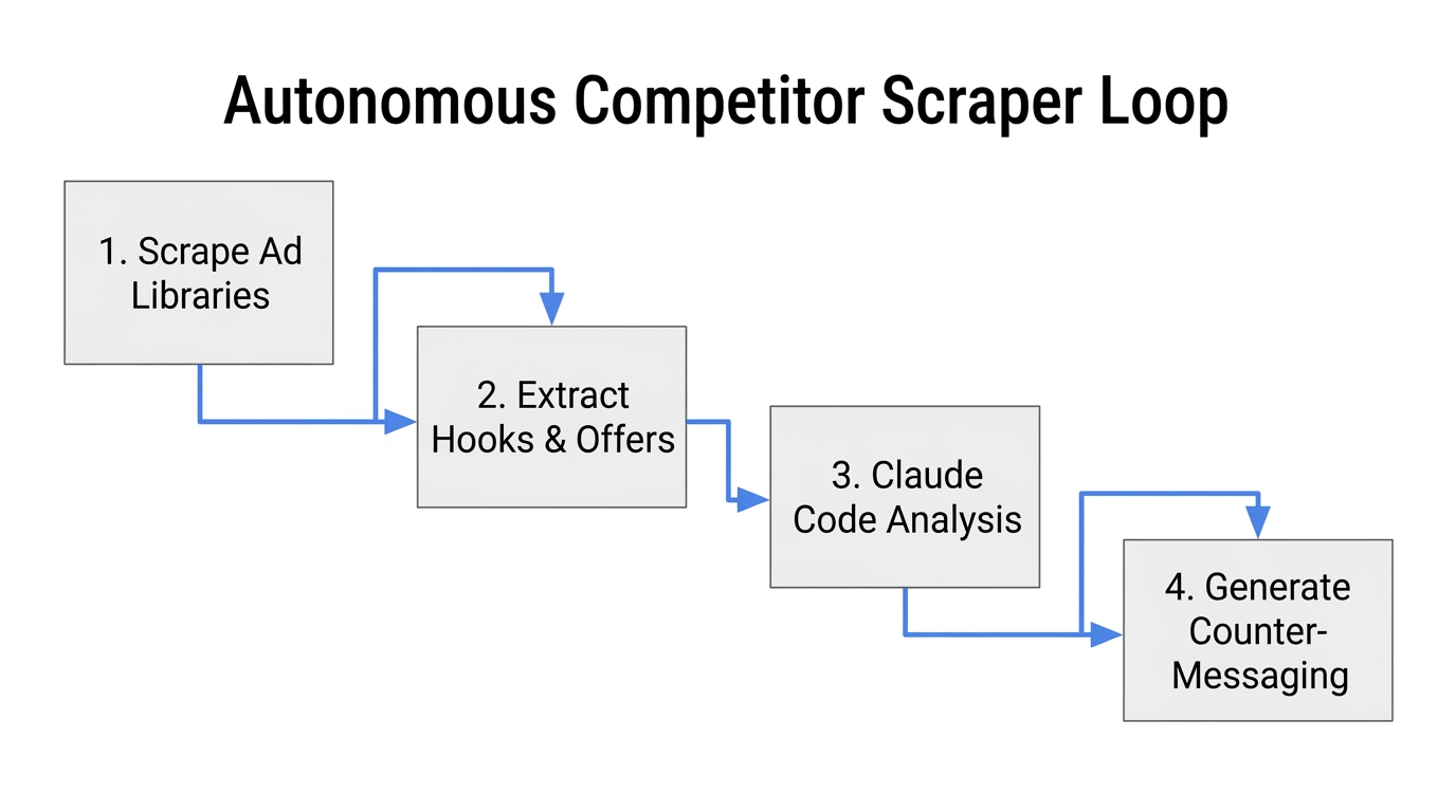 Workflow for automated competitor analysis and rapid response generation.