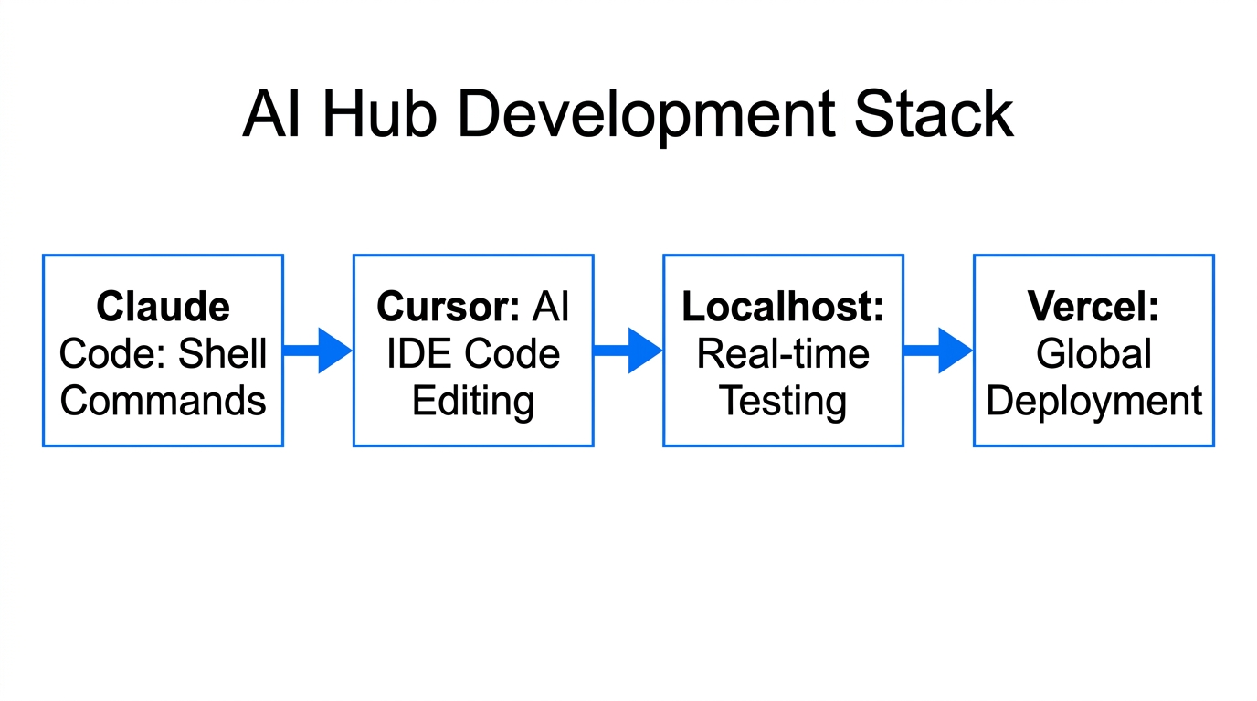 The modern development workflow using Claude Code and Cursor.