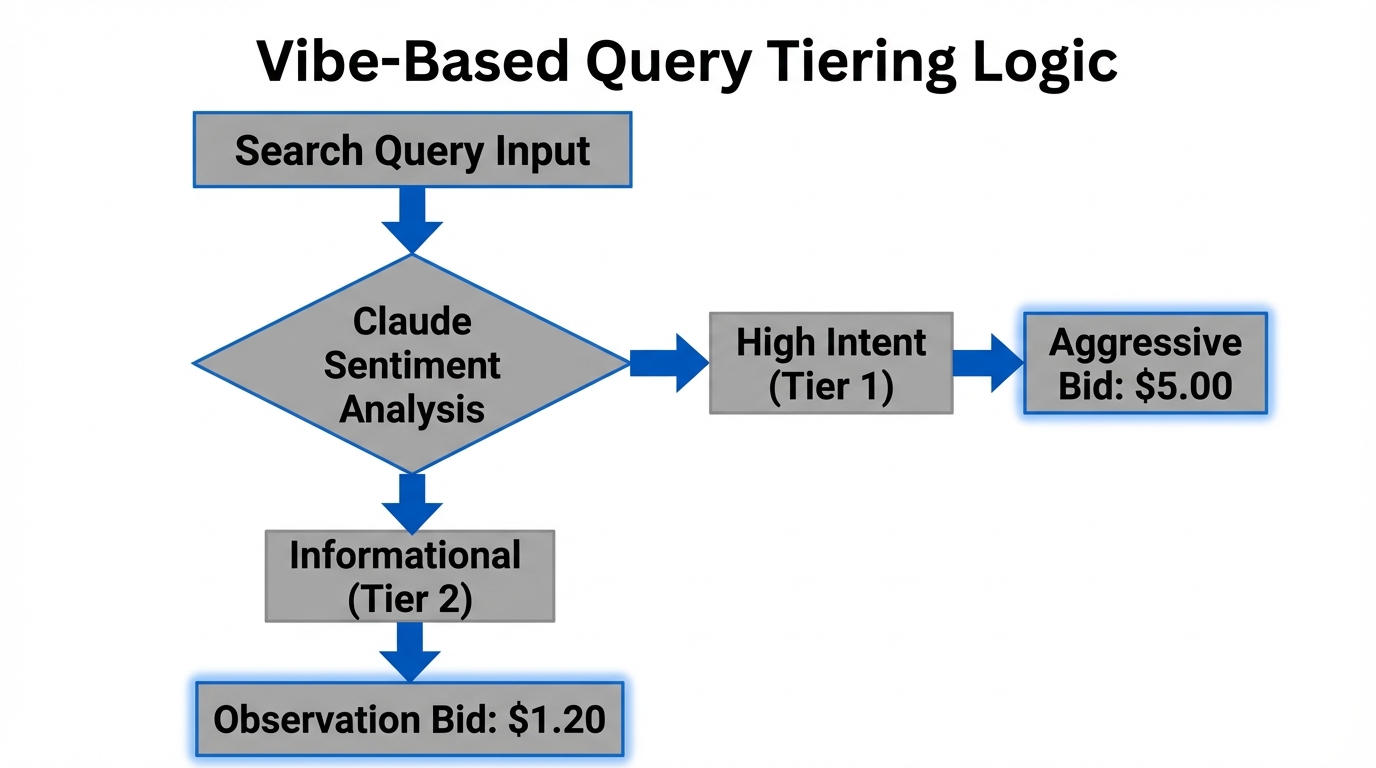 Decision logic for segmenting Google Ads budgets by query intent.