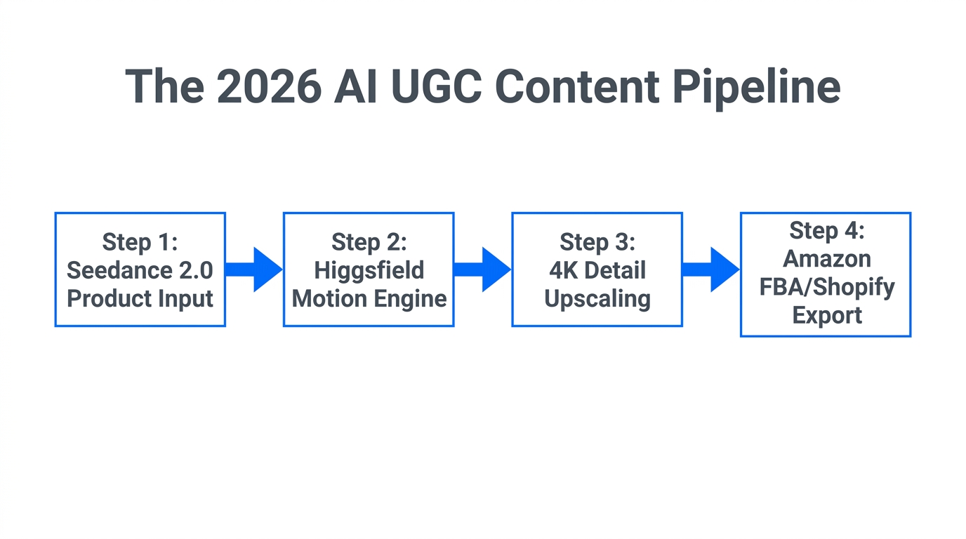 A 4-step workflow for generating consistent AI UGC for e-commerce.