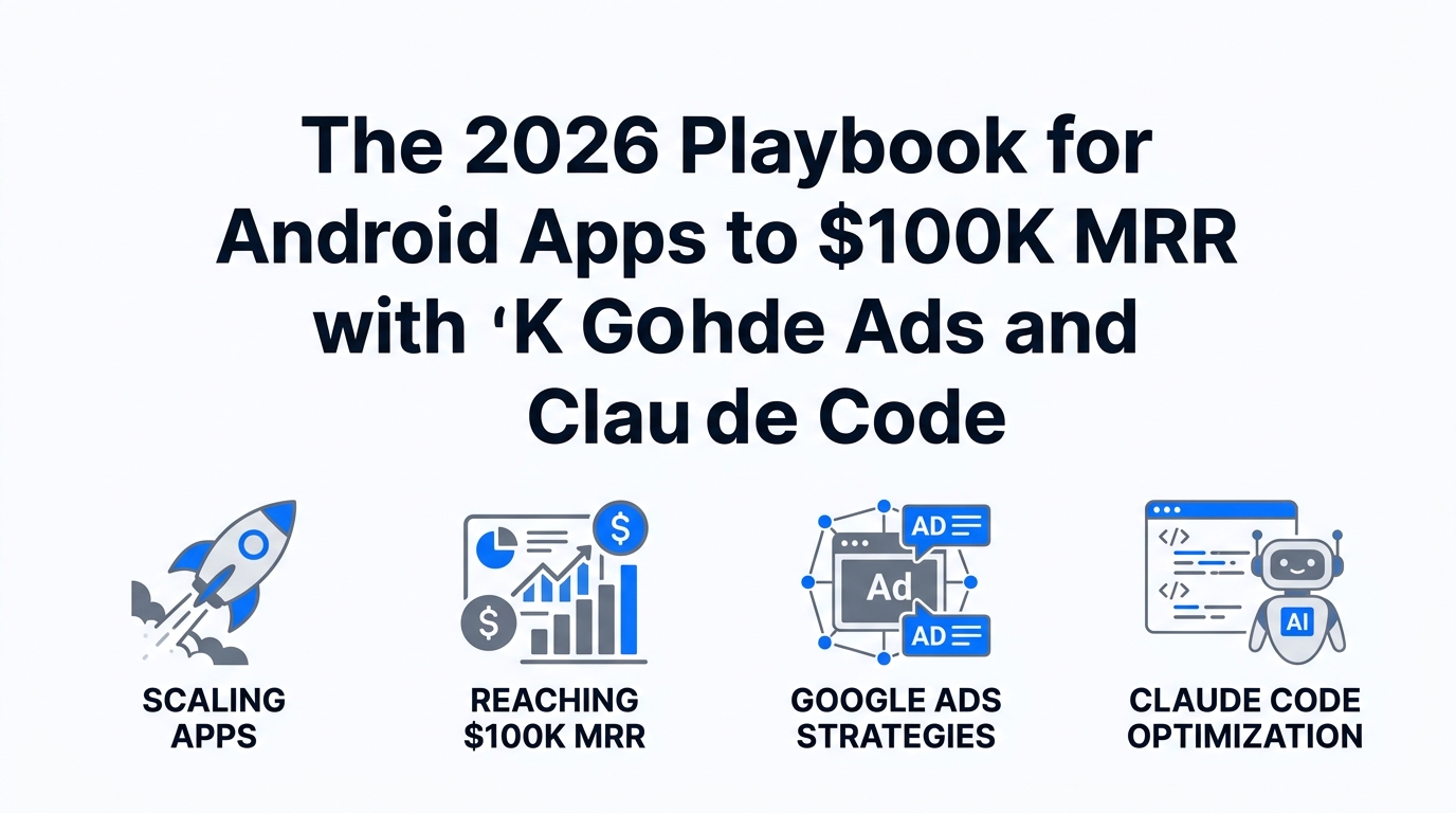The 2026 Playbook for Scaling Android Apps to $100K MRR with Google Ads and Claude Code