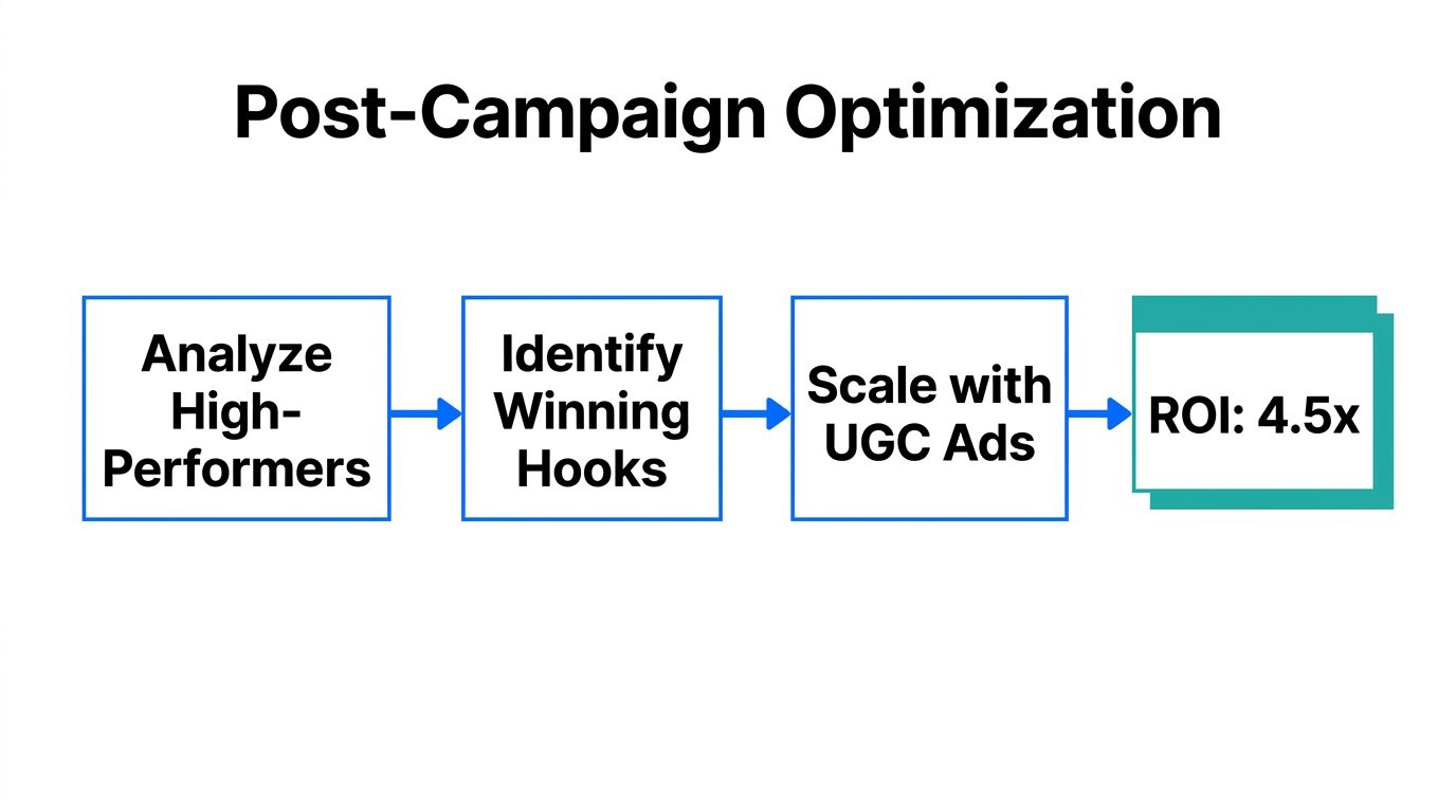 Step-by-step workflow for scaling successful organic creator content.