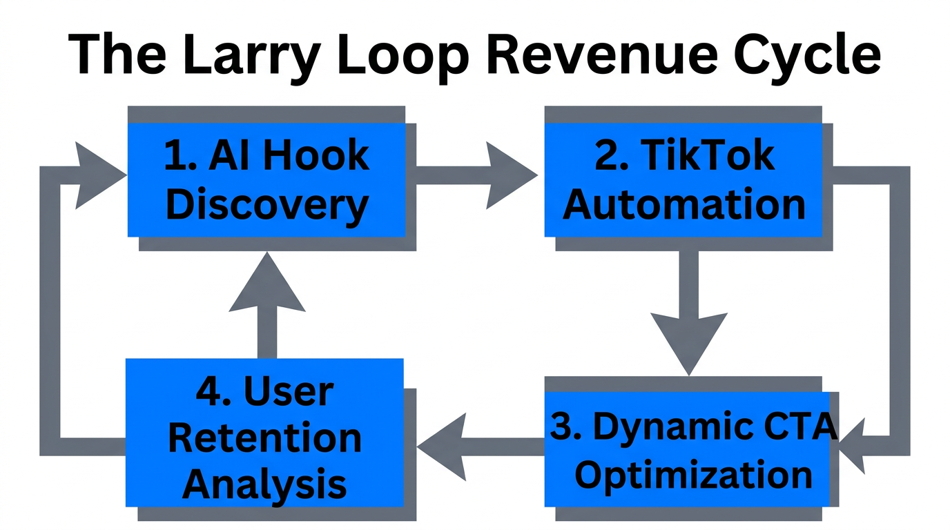 The four-stage Larry Loop cycle for continuous revenue growth.