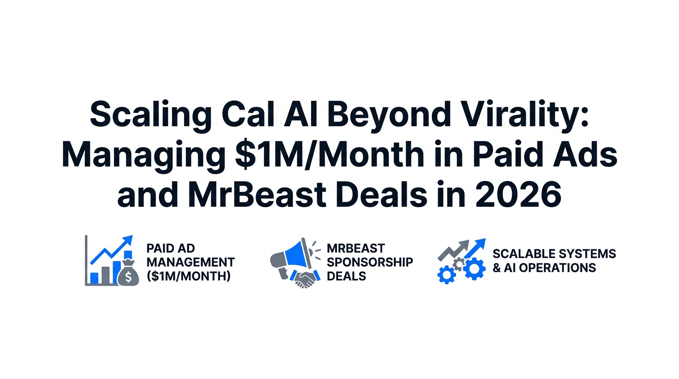 Scaling Cal AI Beyond Virality: Managing $1M/Month in Paid Ads and MrBeast Deals in 2026