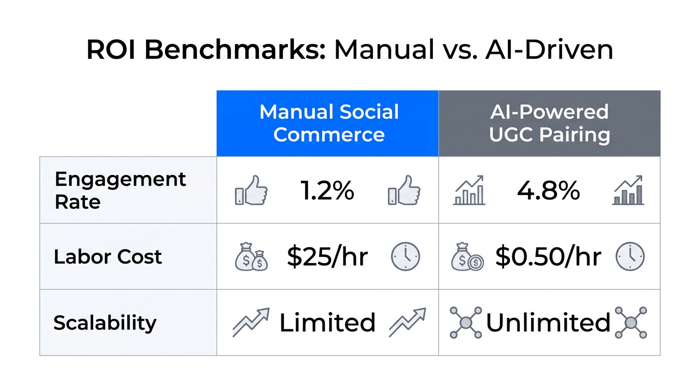 Efficiency comparison between manual content tagging and AI-driven automation.
