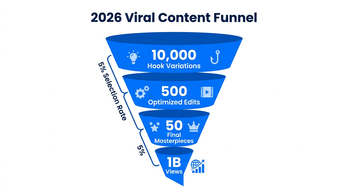 The 2026 content funnel for achieving high-scale viral reach.