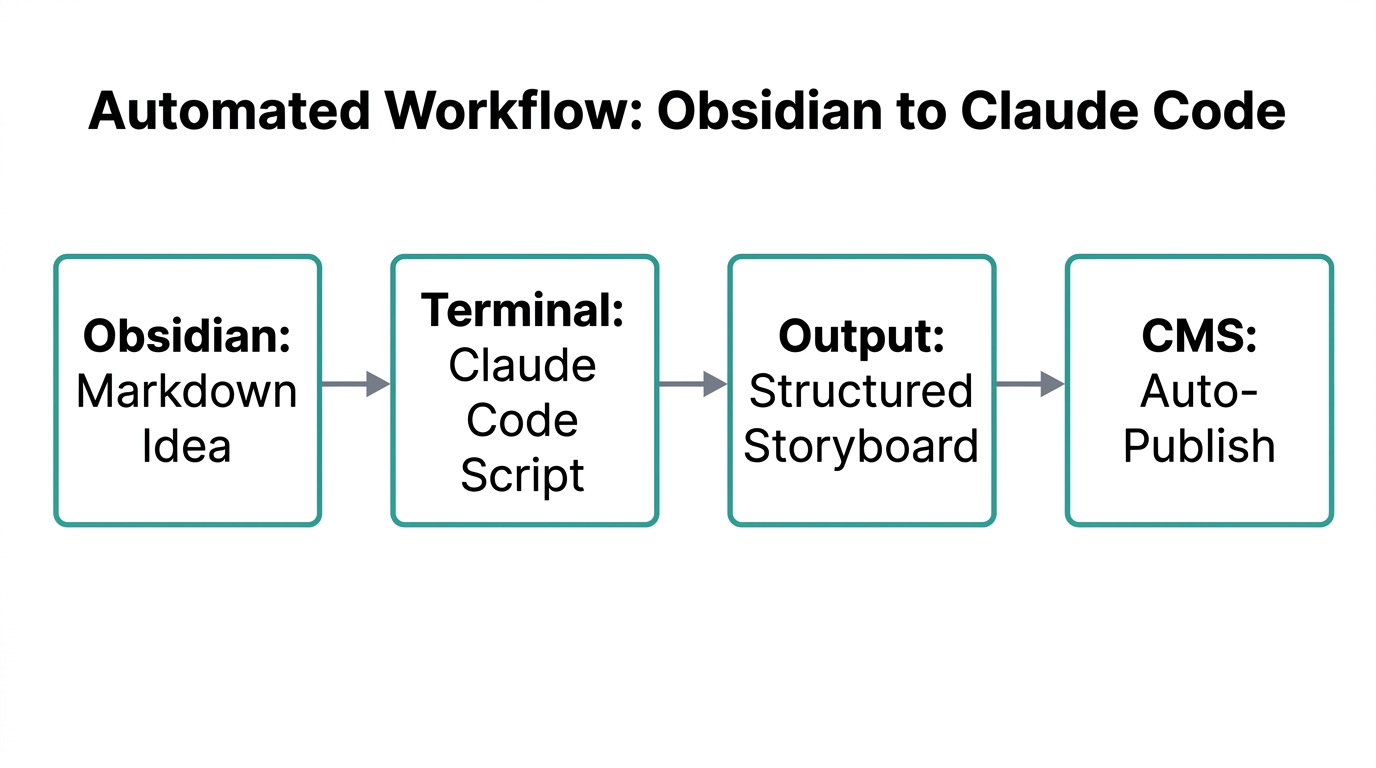 Step-by-step workflow from initial idea to automated publishing.