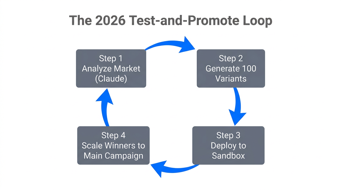 The continuous automated loop for testing and scaling Facebook ads.