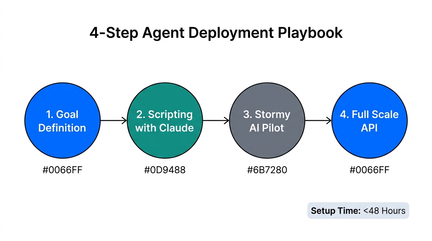 The four-step framework for scaling AI agent marketing infrastructure.