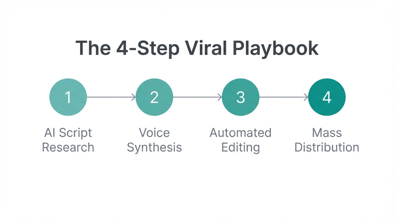 The four-stage process for transforming scripts into high-performing ads.