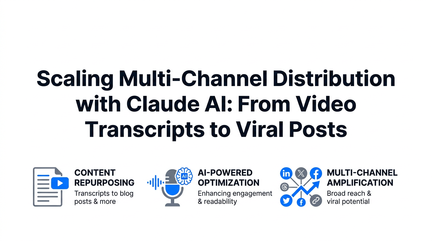 Scaling Multi-Channel Distribution with Claude AI: From Video Transcripts to Viral Posts