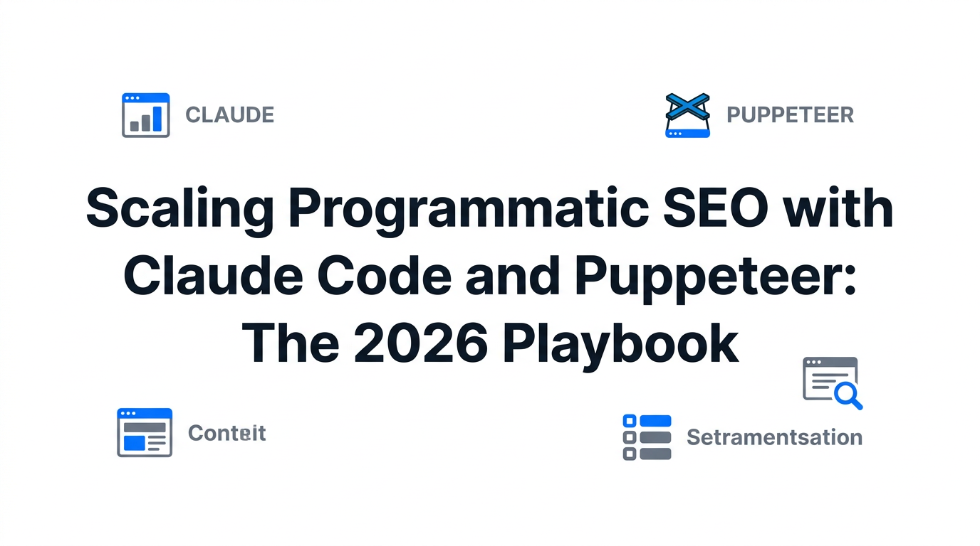 Scaling Programmatic SEO with Claude Code and Puppeteer: The 2026 Playbook
