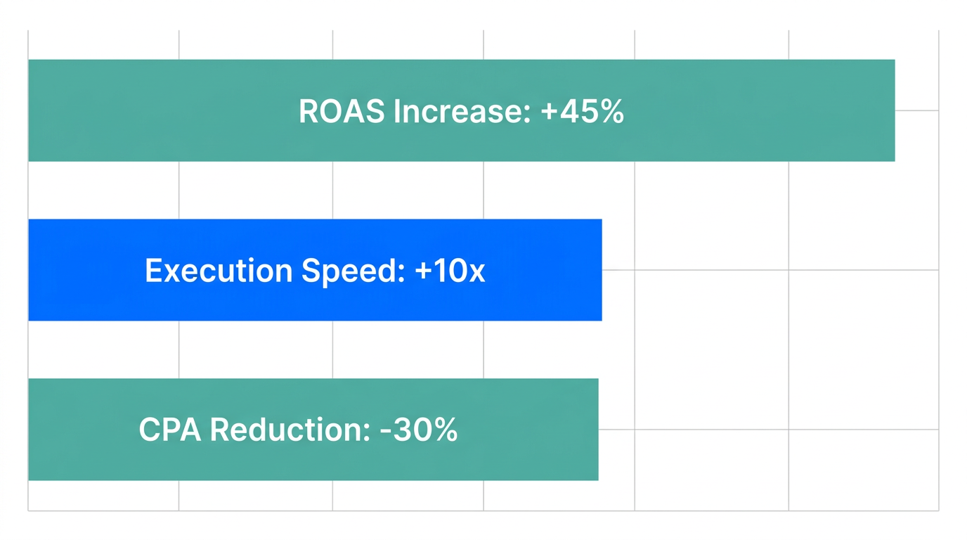 Key performance metrics and efficiency gains from AI-driven execution.