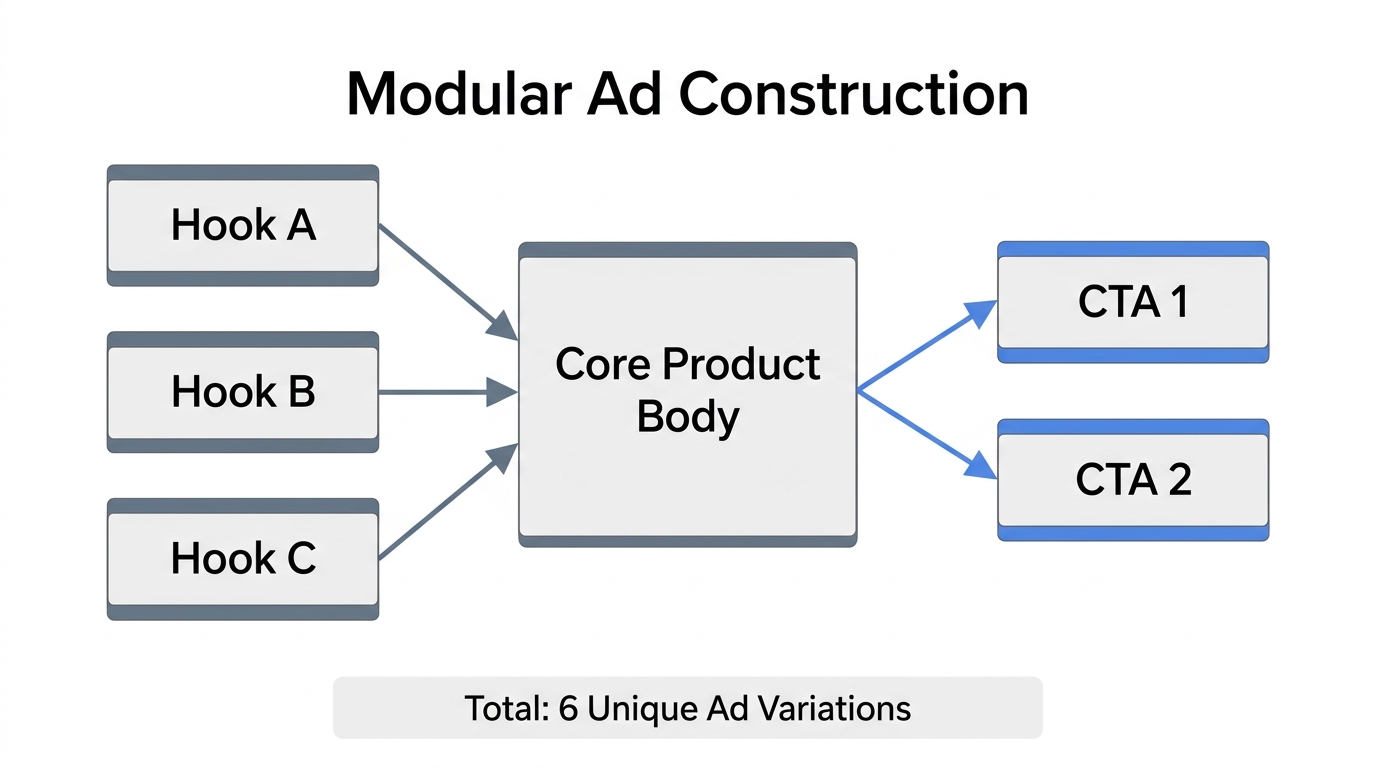 Using modular components to scale creative output and reduce fatigue.
