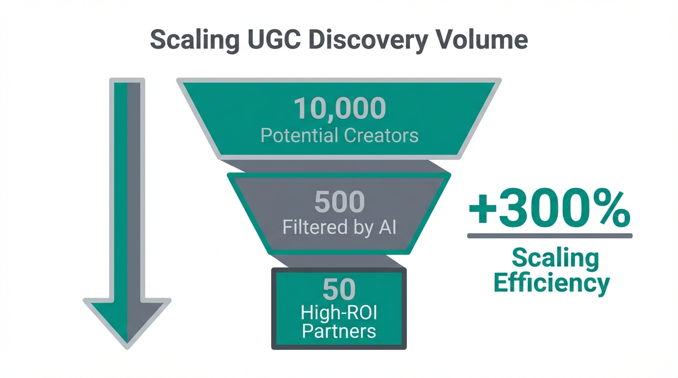 Efficiency gains when using agentic AI to filter creator partnerships.
